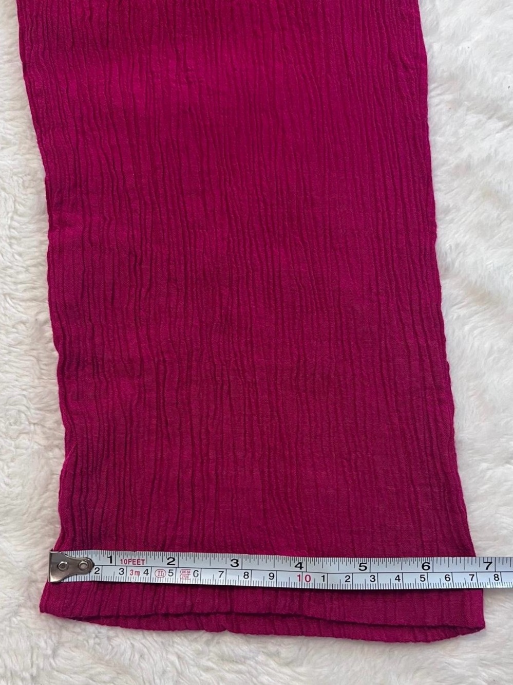 Women Ribbed Drawstring Pants - Magenta - Picture 4 of 6